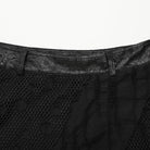 PUNK RAVE Herren Gothic Mesh Splice Unregelmäßiger langer Rock