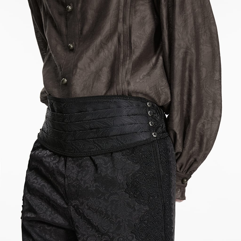 PUNK RAVE Men's Gothic Pleated Girdle
