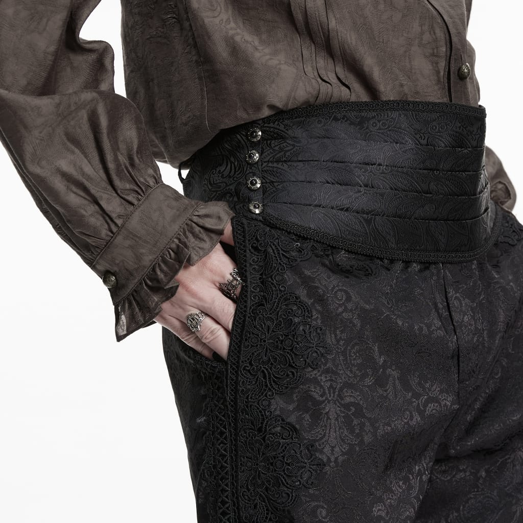 PUNK RAVE Men's Gothic Pleated Girdle