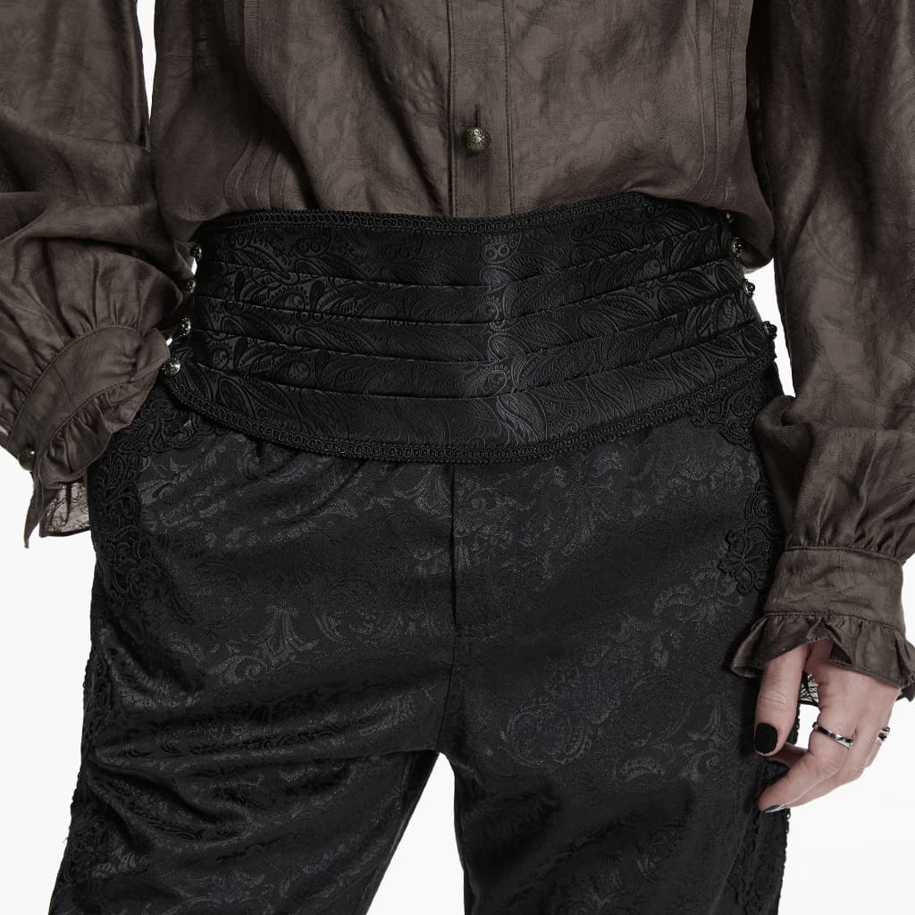 PUNK RAVE Men's Gothic Pleated Girdle