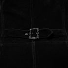 PUNK RAVE Men's Gothic Pleated Stand Collar Swallow-tailed Vest Black