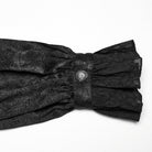 PUNK RAVE Men's Gothic Puff Sleeved Rose Ruffled Shirt Black