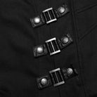 PUNK RAVE Men's Gothic Punk Multi-buckles Coat with Detached Shoulder Pad