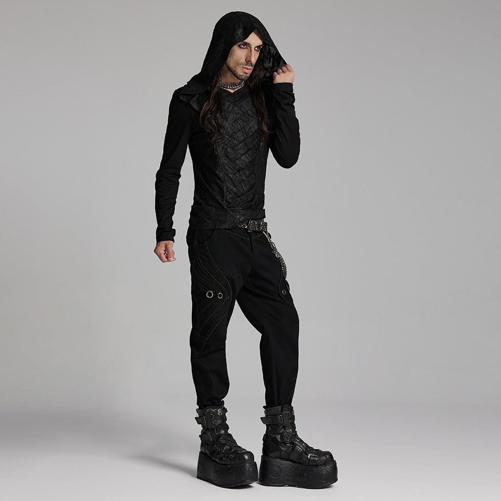 PUNK RAVE Men's Gothic Ring Skull Pants