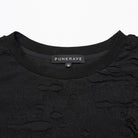 PUNK RAVE Men's Gothic Ripped Mesh Shirt