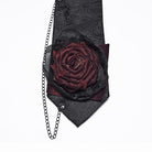 PUNK RAVE Men's Gothic Rose Chained Tie