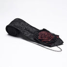PUNK RAVE Men's Gothic Rose Chained Tie