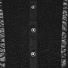 PUNK RAVE Men's Gothic Ruched Stand Collar Puff Sleeved Shirt