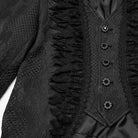 PUNK RAVE Men's Gothic Ruffled Lace Splice Jacquard Swallow-tailed Coat