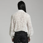 PUNK RAVE Men's Gothic Sheer Chomper Velvet Shirt