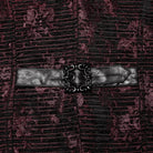 PUNK RAVE Men's Gothic Skull Buckle-up Waistcoat Red