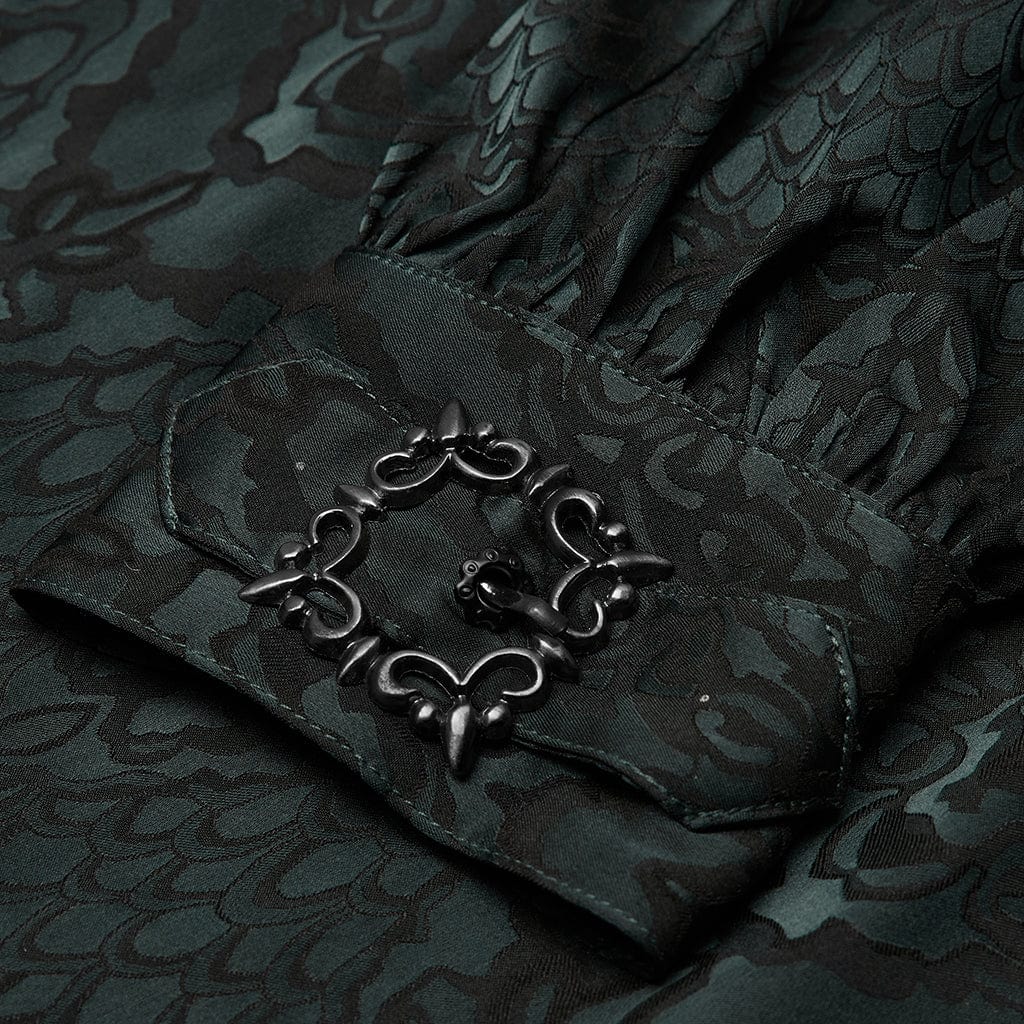 PUNK RAVE Men's Gothic Snakeskin Strappy Shirts