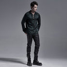 Camisas de tiras góticas de piel de serpiente para hombre PUNK RAVE