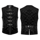 PUNK RAVE Men's Gothic Stand Collar Buckles Waistcoat