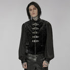 PUNK RAVE Men's Gothic Stand Collar Buckles Waistcoat