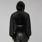 PUNK RAVE Men's Gothic Stand Collar Buckles Waistcoat