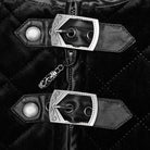 PUNK RAVE Men's Gothic Stand Collar Buckles Waistcoat