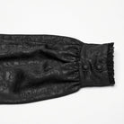 PUNK RAVE Men's Gothic Stand Collar Plunging Rose Shirt Black