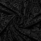 PUNK RAVE Men's Gothic Stand Collar Ruffled Flocking Shirt