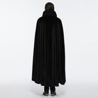 PUNK RAVE Men's Gothic Strap Bat Cloak Black Red