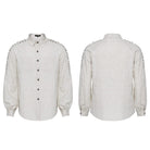 PUNK RAVE Herren Gothic-Trägerhemd mit Puffärmeln