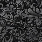 PUNK RAVE Gothic-Weste aus Kunstleder mit V-Ausschnitt und Blumenmuster für Herren