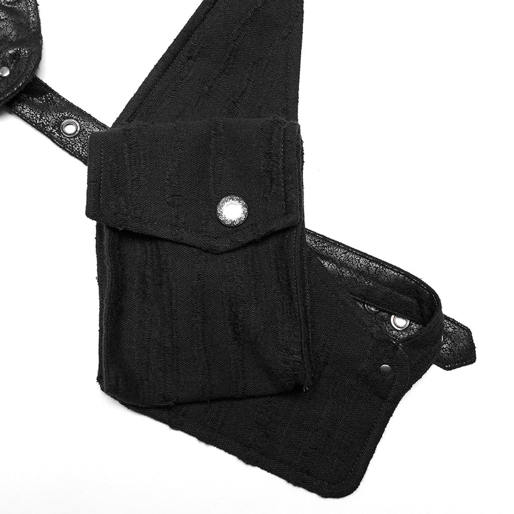 PUNK RAVE Men's Punk Adjustable Strap Bag