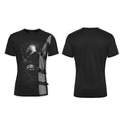 PUNK RAVE Men's Punk Asymmetric Buckle-up Straps Printed Shirt