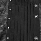 PUNK RAVE Men's Punk Asymmetric Pleated Stand Collar Bishop Sleeve Shirt