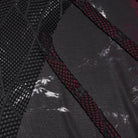 PUNK RAVE Men's Punk Asymmetric Printed Hooded Tank Top Black-Red