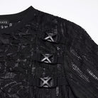 PUNK RAVE Men's Punk Asymmetric Sheer Top