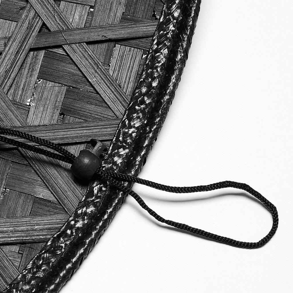 PUNK RAVE Herren Punk Bambusstreifen Schafhornhut