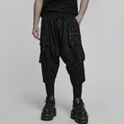 PUNK RAVE Men's Punk Big-pocket Sagging Pants with Staps