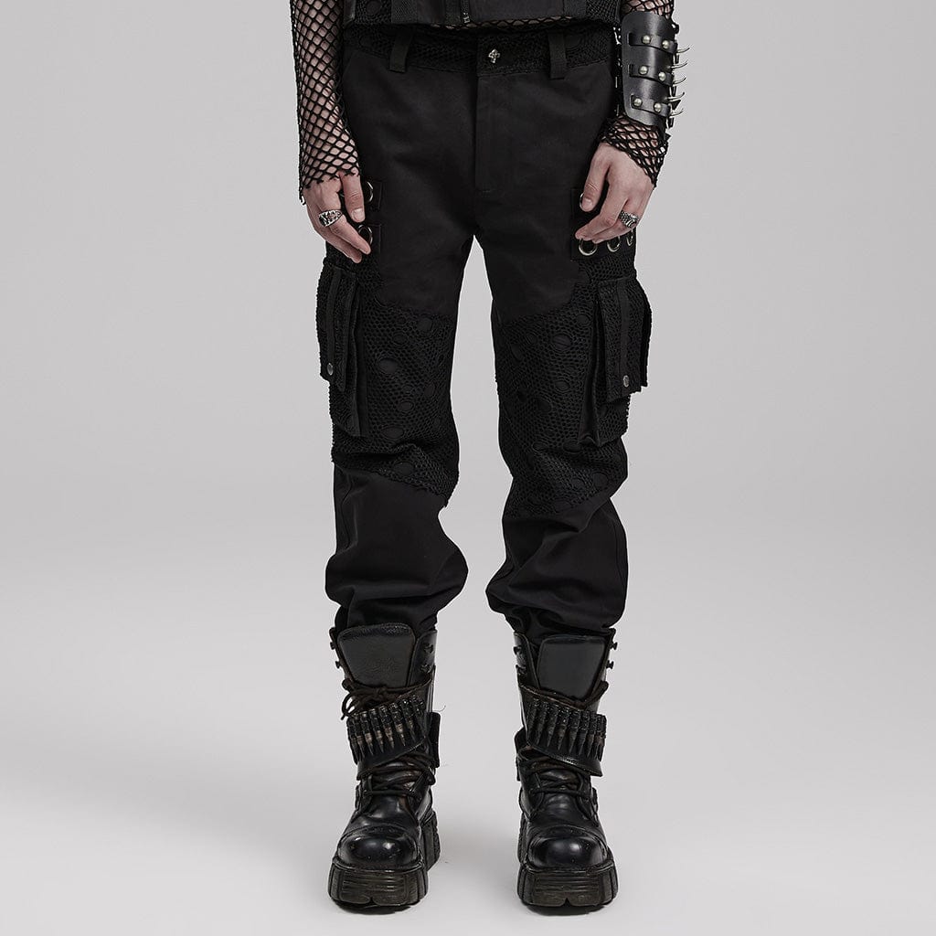 Devil Fashion Men Trouers with Kilt Holes Gothic Detachable Slim Casual  Pants (XXL) Black at Amazon Men's Clothing store