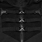 PUNK RAVE Men's Punk Buckle Straps Mesh Splice Vest