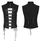 PUNK RAVE Men's Punk Buckle-up Spaghetti Strap Vest