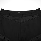 PUNK RAVE Men's Punk Buckle-up Strap Big Pockets Pants