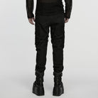 PUNK RAVE Men's Punk Buckle-up Strap Big Pockets Pants