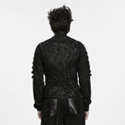 PUNK RAVE Men's Punk Cross-Structure Eyelet Buckle Strap Lace-up Vest