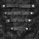 PUNK RAVE Men's Punk Cross-Structure Eyelet Buckle Strap Lace-up Vest