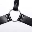 PUNK RAVE Men's Punk Crossed Faux Leather Harness