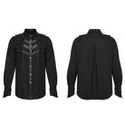 PUNK RAVE Herren Punk Cutout Splice Shirt