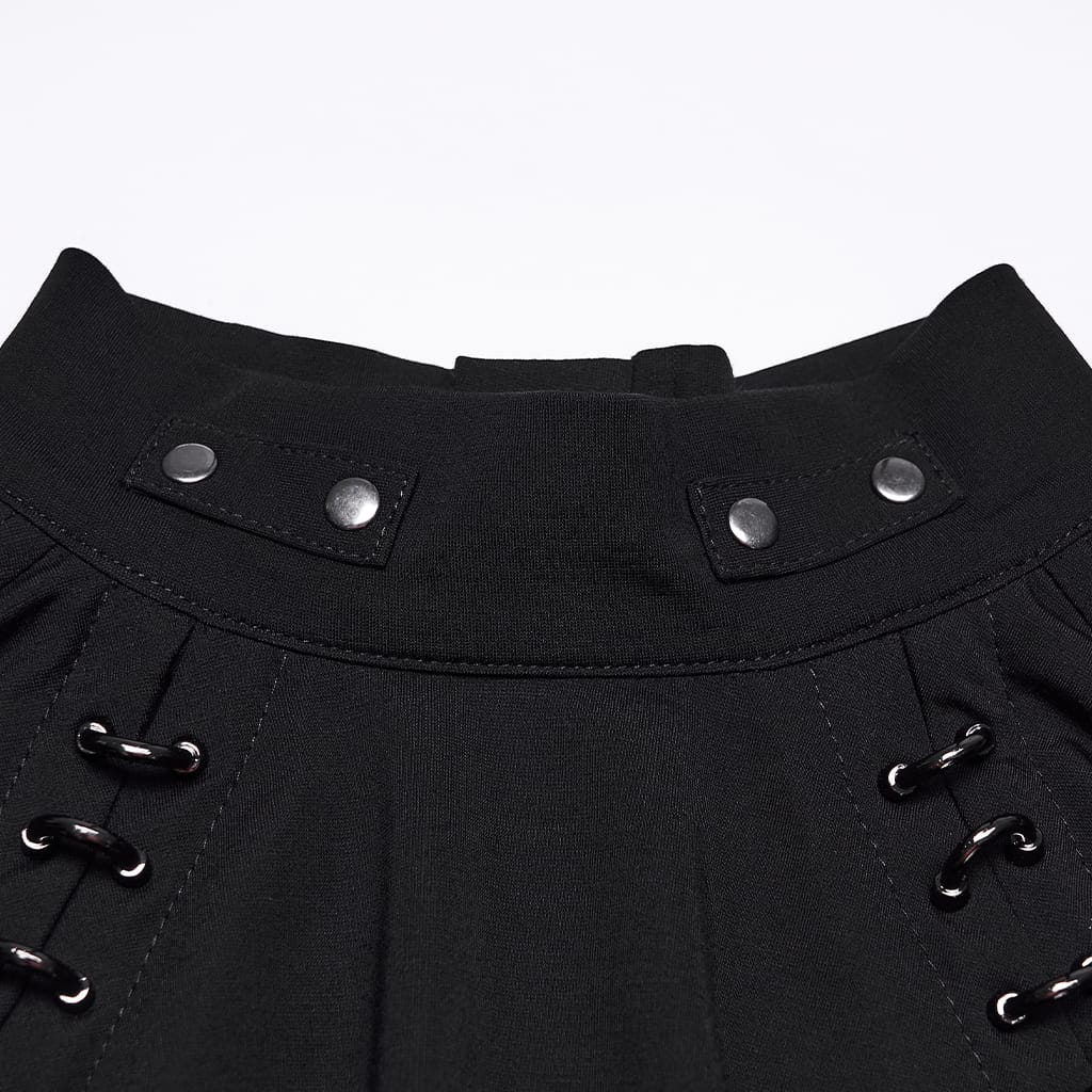 Maglia a maniche corte da uomo PUNK RAVE con inserti in rete e anelli a D.