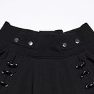 PUNK RAVE Men's Punk D-rings Mesh Splice Short Sleeved Top