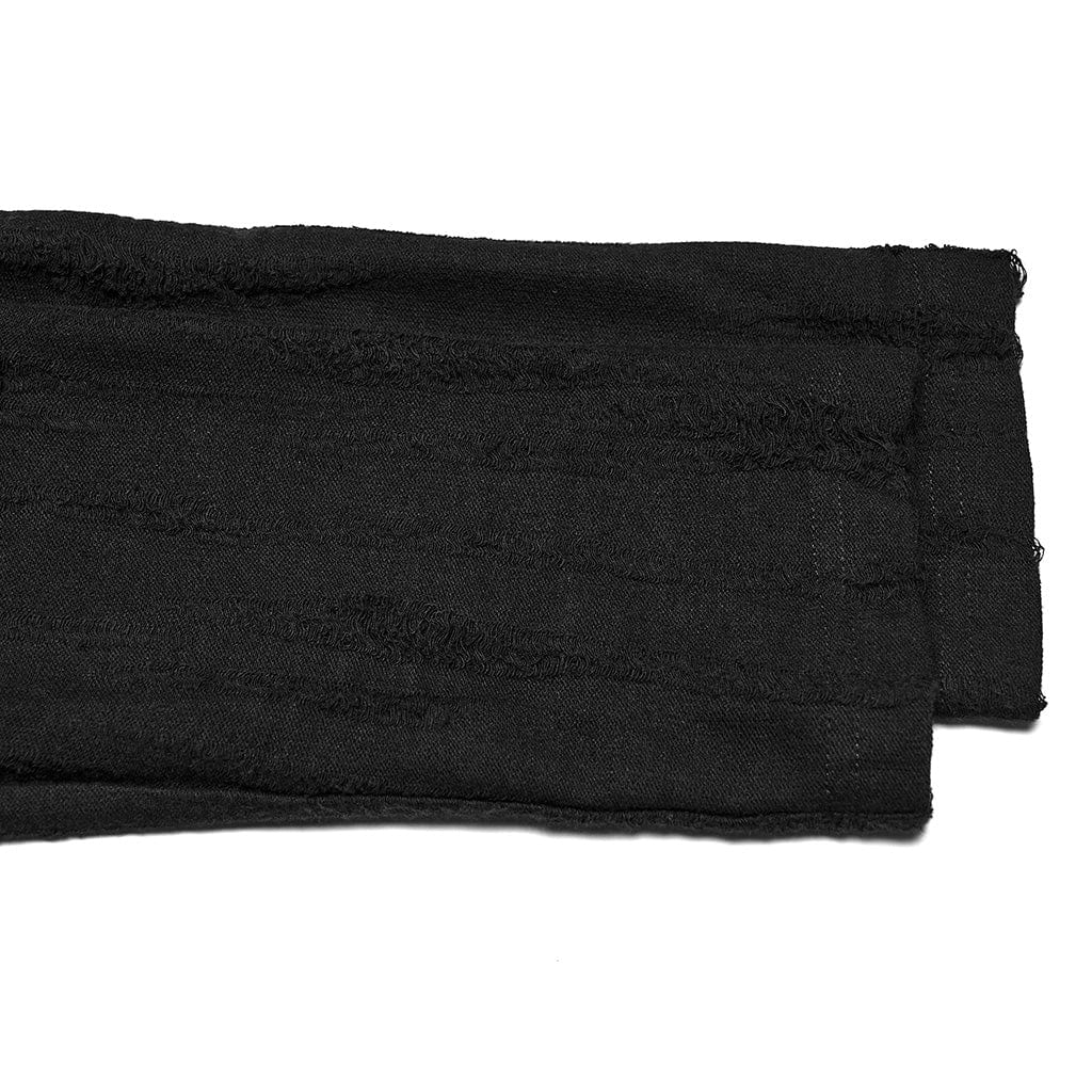 PUNK RAVE Men's Punk Eyelet Ripped Hoodie