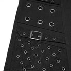 PUNK RAVE Men's Punk Eyelet Ripped Straight Pants