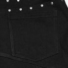 PUNK RAVE Men's Punk Eyelet Strap Studded Ruched Loose Pants