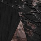 PUNK RAVE Men's Punk Eyelet Strap Tattered Hooded Tank Top Black-Coffee