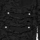 PUNK RAVE Men's Punk Eyelet Straps Ripped Shorts