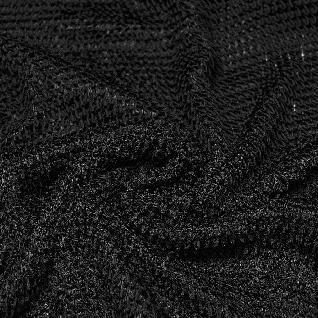 PUNK RAVE Men's Punk Eyelets Mesh T-shirt